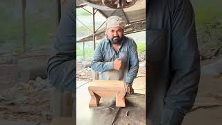 Making wooden stool cutting machine skills 😨#viral #viralvideo #woodworking #wood #machine #skills