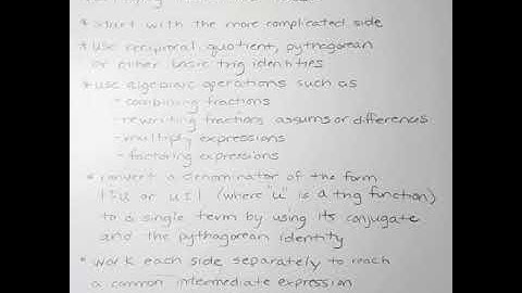 5-2 Verifying Trig Identities Part 1