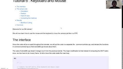 OpenGL Tutorial 6 - Keyboard and Mouse