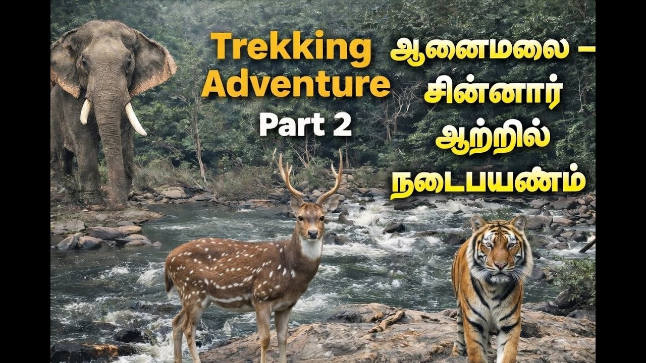 ஆனமலை காடுகளில் சின்னாறு நதிப் பாதை நடைபயணம்Tiger Reserve||Mountain|Solo Trekking in Forest| Part 2