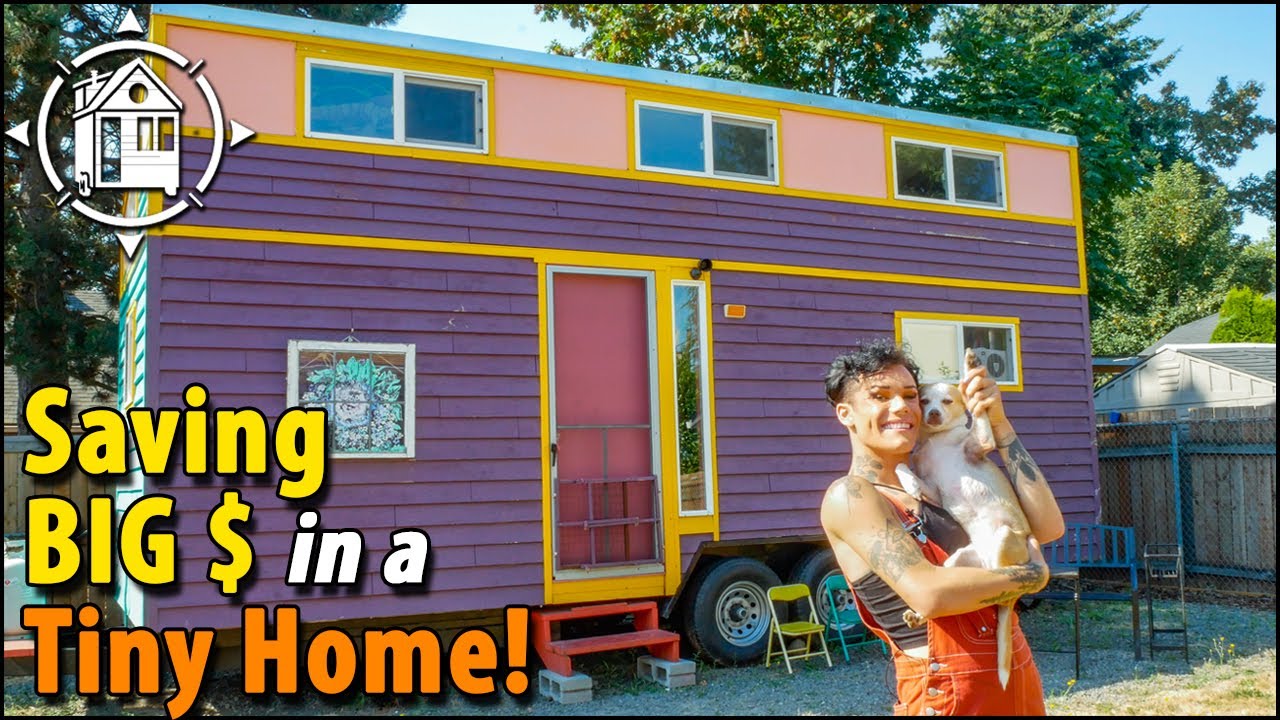 Affordable tiny home in the city is saving him so much money - YouTube