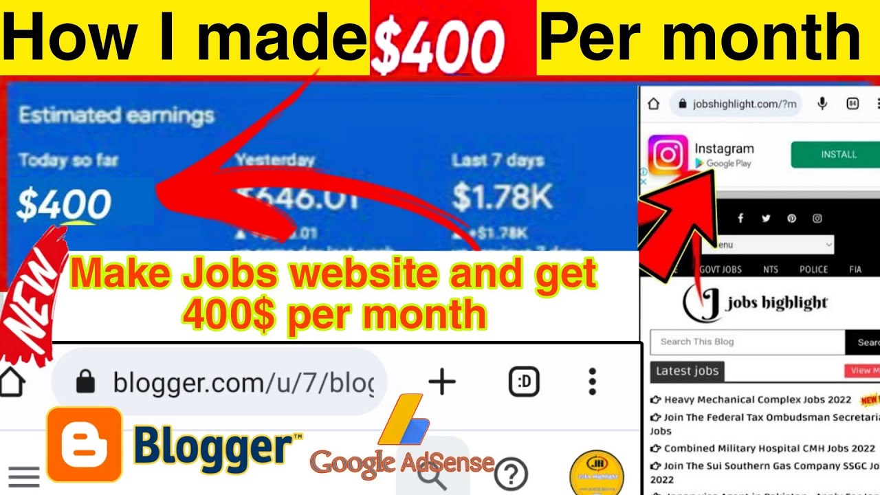 fully automatic earning website|how to start a blog||blogging course ...