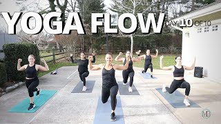 Yoga Flow Strength  Flexibility  Balance Workout | Day 10 0f 10 | Under 30 MIN | PiYO