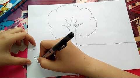 Dạy bé vẽ cây xanh - How to draw a tree