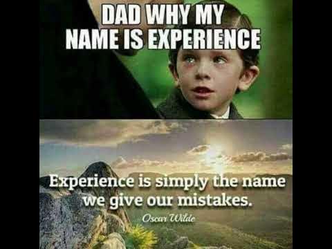 Dad... why is my name "experience"? - YouTube