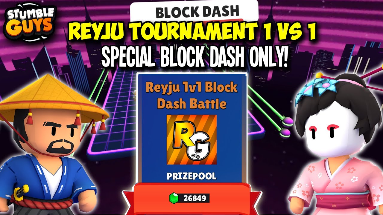 STUMBLE GUYS - REYJU Tournament LAVA SLIDE BLOCK DASH BATTLE 198.000 GEMS!  