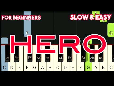 ENRIQUE IGLESIAS - HERO | SLOW & EASY PIANO TUTORIAL