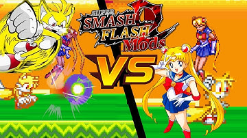 SSF2 09b mod fights-Super Tails Vs. Sailor Moon
