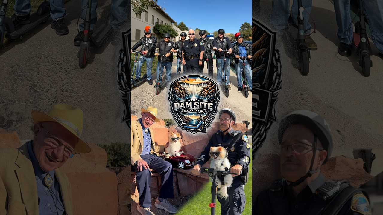 The Legend of The Dam Site Scoots! -Koda The Fluff Gets Pulled Over in Boulder City Nevada.