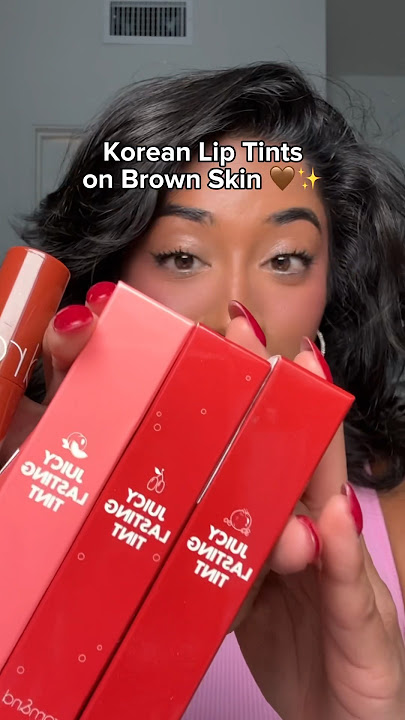 Trying the DARKEST SHADES of the Korean Rom&nd Juicy Lasting Tint on Brown Skin 👀🫶🏽