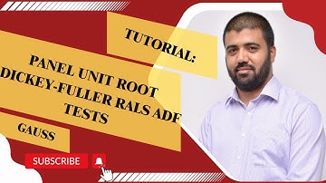 Panel Unit Root Test tutorial: perform Dickey-Fuller RALS ADF test in time series data | GAUSS