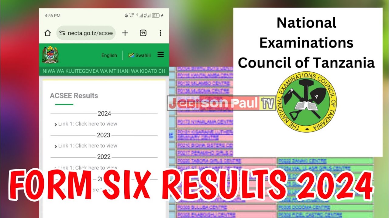 MATOKEO YA KIDATO CHA SITA 2024, FORM SIX EXAMINATION RESULTS NECTA ...