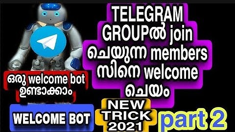 HOW TO SET WELCOME MESSAGE IN TELEGRAM GROUP 2021 MALAYALAM /RJ TECH VLOGS
