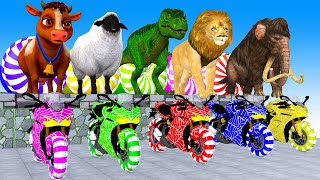 5 Giant Duck, Monkey, lion, mammoth,T rex, cow,elephent, sheep Transfiguration funny animal 2023