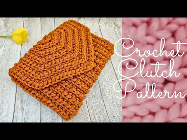 DIY Crochet Pattern Knit look Clutch by Ana D