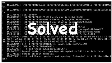 kernel panic not syncing : Attempted to kill the idle task