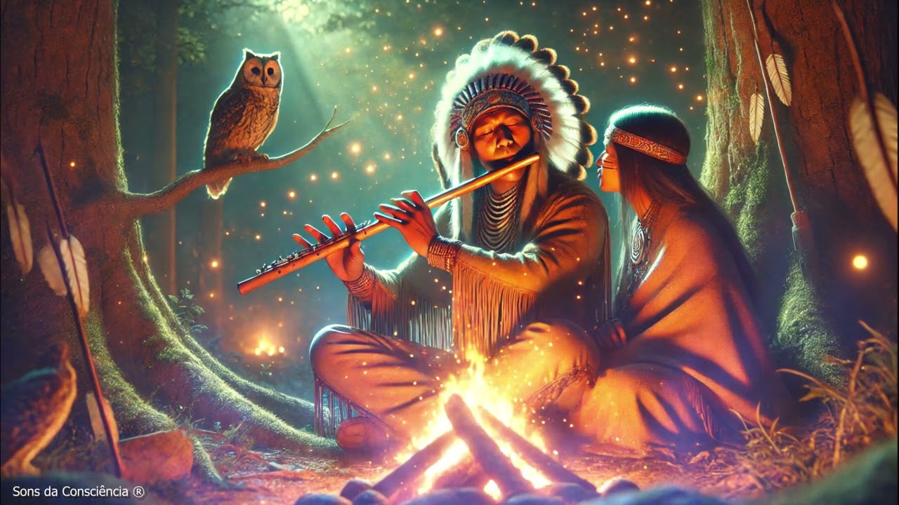Flauta Nativa Xamânica para Conexão e Paz Interior | Uma Noite da Floresta, com 432Hz.