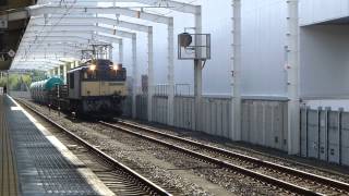 8862レ【九州チキ＋JP-8タキ1000回送】EF64 1019号機 静岡駅通過