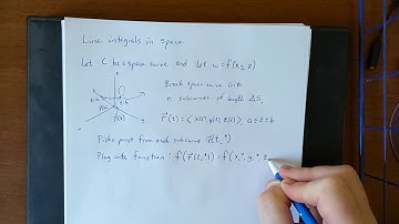 Introduction to line integrals in space
