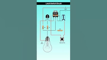 Simple Latch Switch Circuit | Single Switch Button ON OFF Switch #shorts #circuit #diyproject