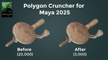 Optimize 3D Models Quickly in Maya - Polygon Cruncher Tool for Autodesk Maya 2025