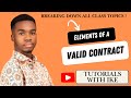 OVERVIEW OF  ELEMENTS OF A VALID CONTRACT (LEGAL ENVIRONMENT OF BUSINESS)