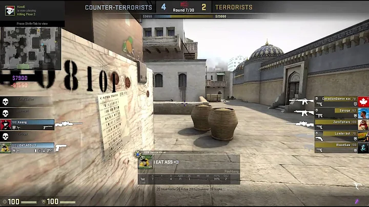 CS-GO mlg 1v5 clutch + ninja