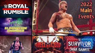 All WWE 2022 PPV Main Events Highlights
