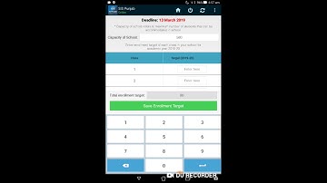 How to set enrollement target on sis app.