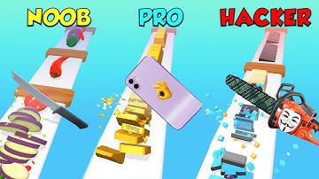NOOB vs PRO vs HACKER - Perfect Slices - Best Mobile Android/iOS Games