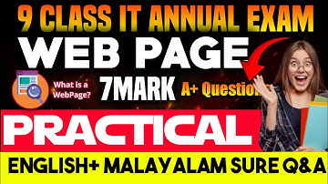 A+ Questions / 7 Mark / 9Std IT Practical Annual Exam 2025 / 9 Class IT Exam Sure Questions 2025 /