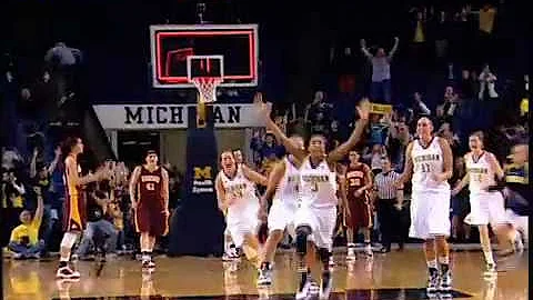 Michigan's Veronica Hicks Halfcourt Shot at the Bu...