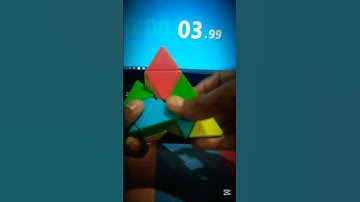 My piraminx cube timing .⌛🤌with a lap .💻#rubikscube #sidcuber #kingoftherubik #cubing #fitcuber