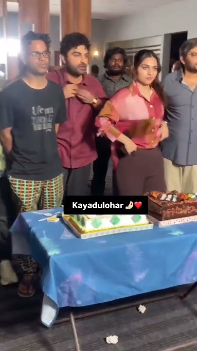 vishwaksen birthday celebrations #funky #Anudeep #vishwaksen #kayadulohar