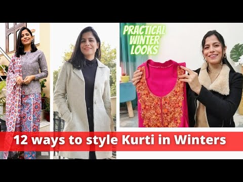 How to style Kurtis in WINTERS *don't miss this* - YouTube | Winter wear  women, Winter blazer women, Winter office wear