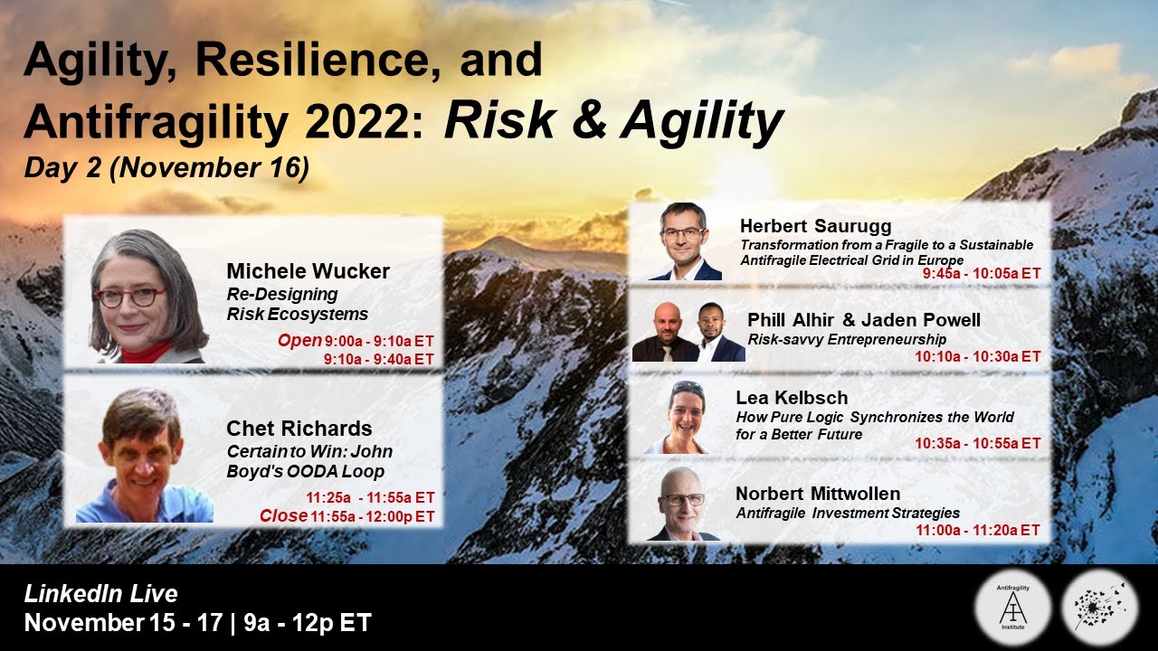 Agility, Resilience, and Antifragility 2022 (Nov-16): Risk & Agility ...
