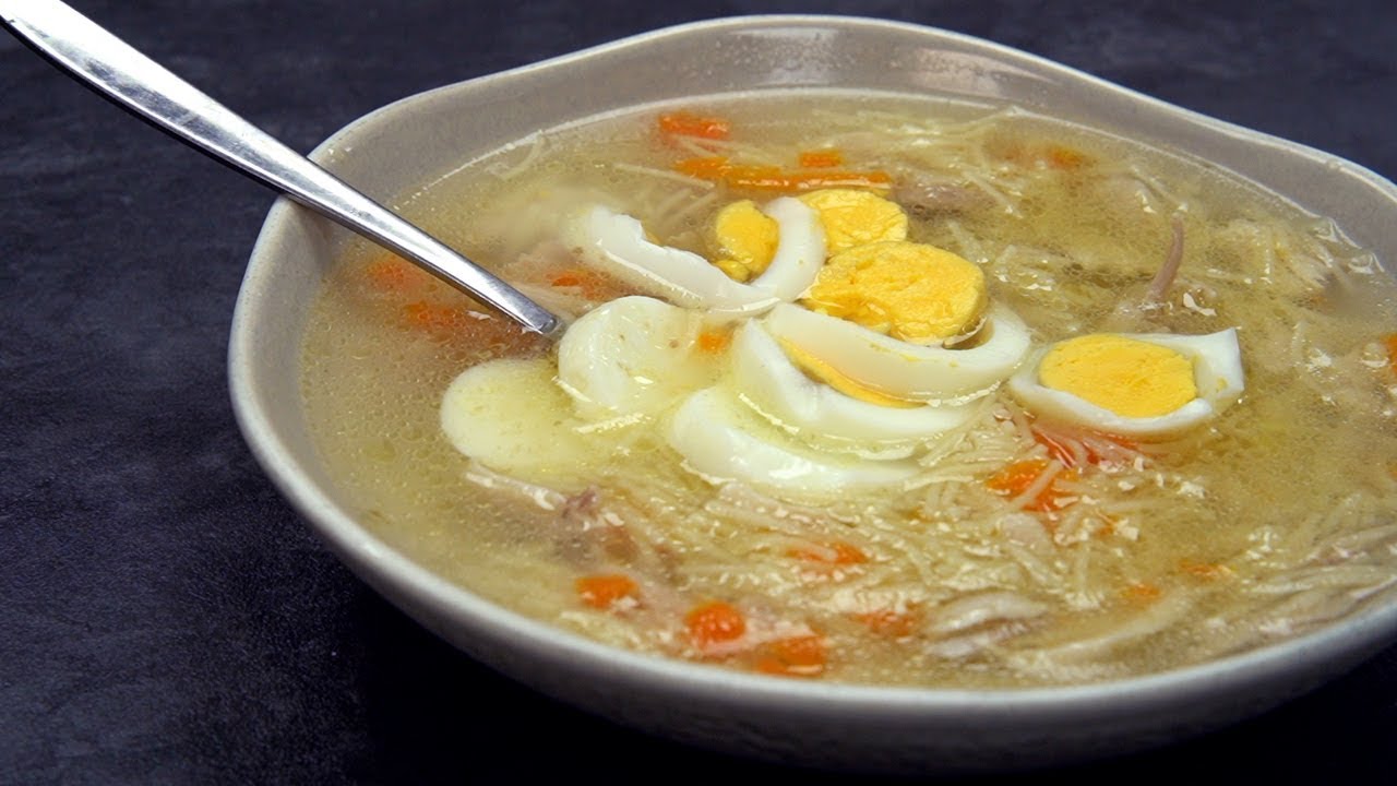 Esta SOPA DE POLLO cura todos los males Receta fácil YouTube
