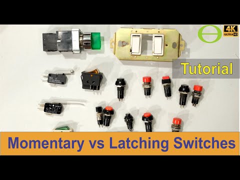 What is the difference between a momentary switch and a latching