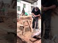 Handcrafted Bench Making from a Solid Tree Trunk