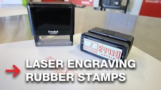 kanker Stralend Stamboom Laser Engraving Rubber Stamps | Customizing Stamps with Trodat - YouTube