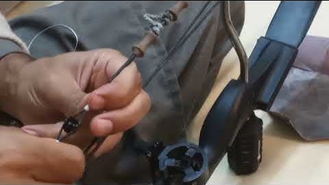 Tieing of 370° peep sight onto my Junxing Compund bow (2/3)