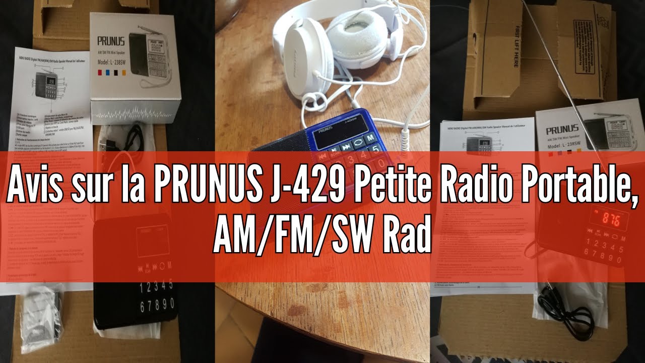 Poste Radio Vintage, PRUNUS J-150 AM/FM/SW Radio Portable Rechargeable avec Batterie 1200mAh et Piles D, Transistor Radio Bluetooth avec Panneau Solaire, Compatible USB/TF