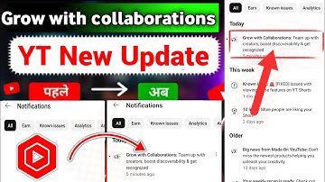 Grow With Collabrations team up with creator boost discoverability get recognized ? Yt New update