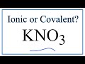 Ionic and Covalent Bonding in KNO3