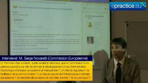 SOA workshop: Interview with Serge Novaretti, EC