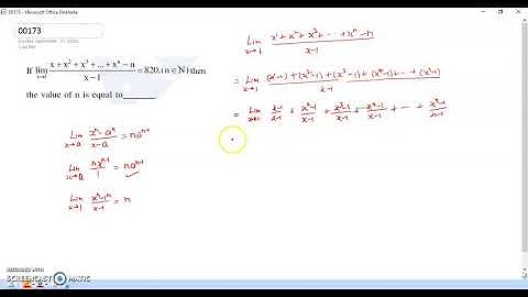 JEE MAIN 02 SEPTEMBER 2020 SIFT 1 MATHEMATICS VIDEO SOLUTION LIMIT