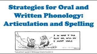 Articulation And Spelling Wen Final