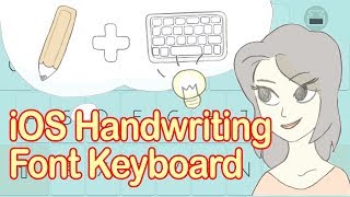 iOS keyboard handwriting font change ( cursive writing practice tutorial tips )