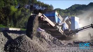 100 TPH-350 TPH, XC INTELLIGENT's XC1213 MOBILE IMPACT CRUSHER IS WORKING GOOD AT THE CRUSHING SITE