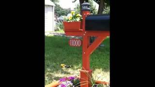 Building my new mailbox post with planter.